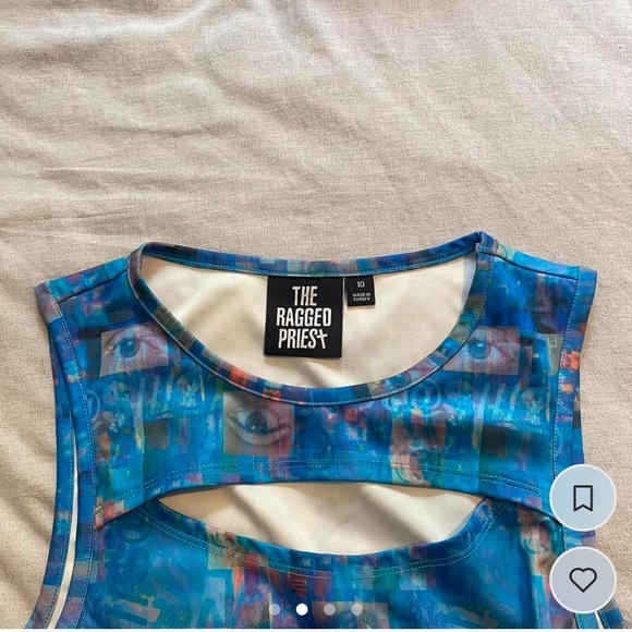 Ragged Priest Psychedelic Eye Racer Top - Picture 2 of 4